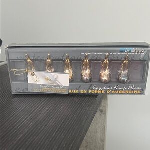 Joie De vivre Eggplant Knife Rests -set of 6